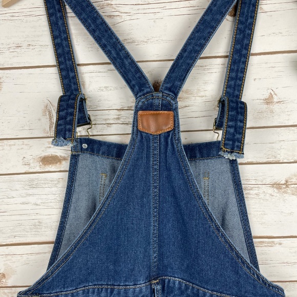 NWT AVA COSTUME Blue Denim Ripped Distressed Bib Overalls size Medium - Picture 9 of 13